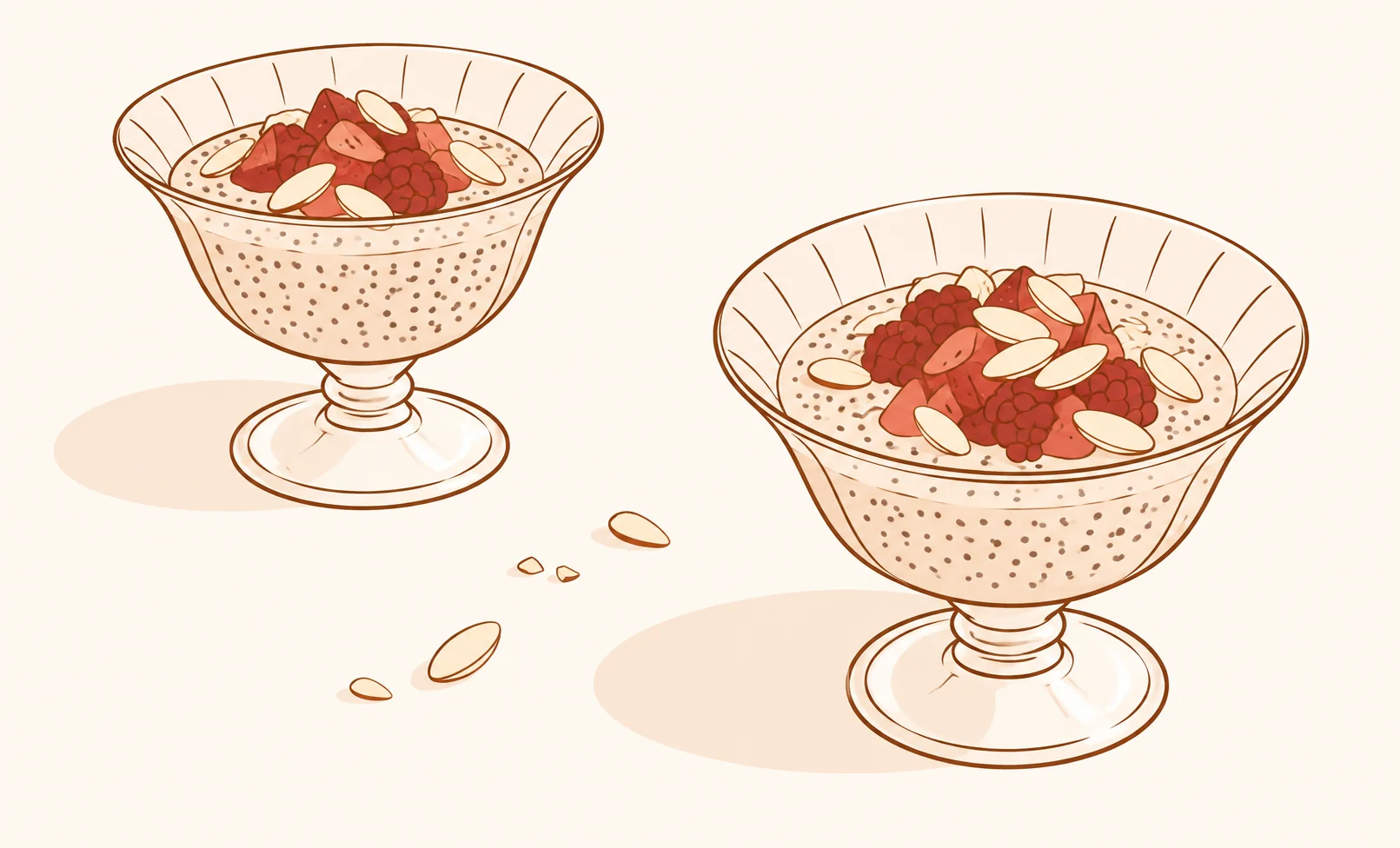 Stylized illustration: chia pudding