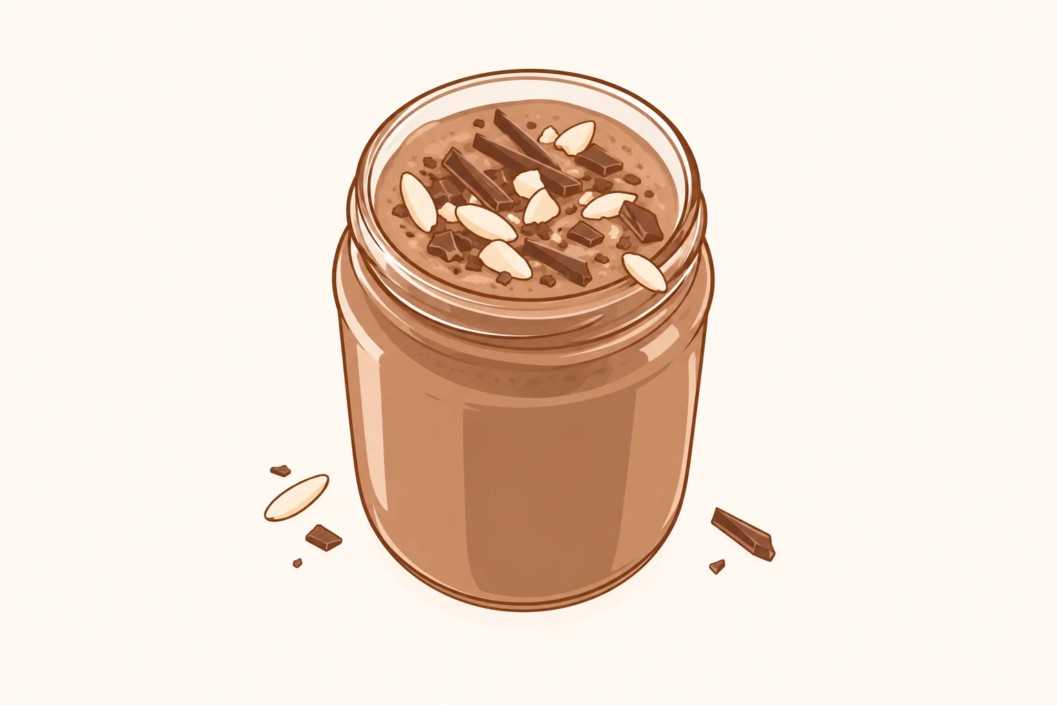 Stylized illustration: chocolate shake